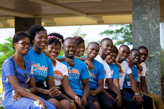 Young people at a skills training workshop